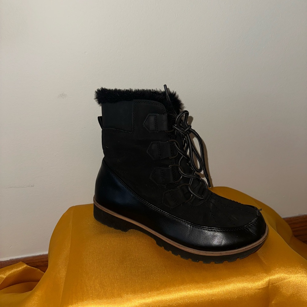 JBU 7M Women's Black Fur-Lined Boots